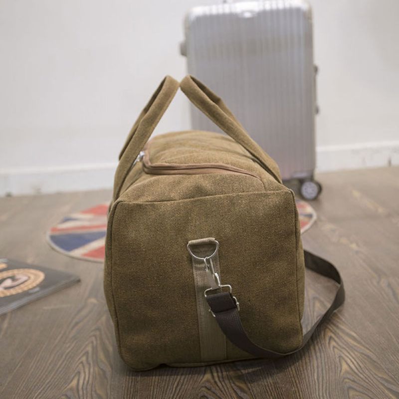 40l Big Capacity Travel Crossbody Bag Outdoor Dual-use Canvas Handbag For Men