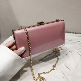 Advanced Sense Bag Foreign Air Female Bag 2023 New Wave Korean Version Of The Wild Patent Leather Clutch Bag Chain Messenger Bag