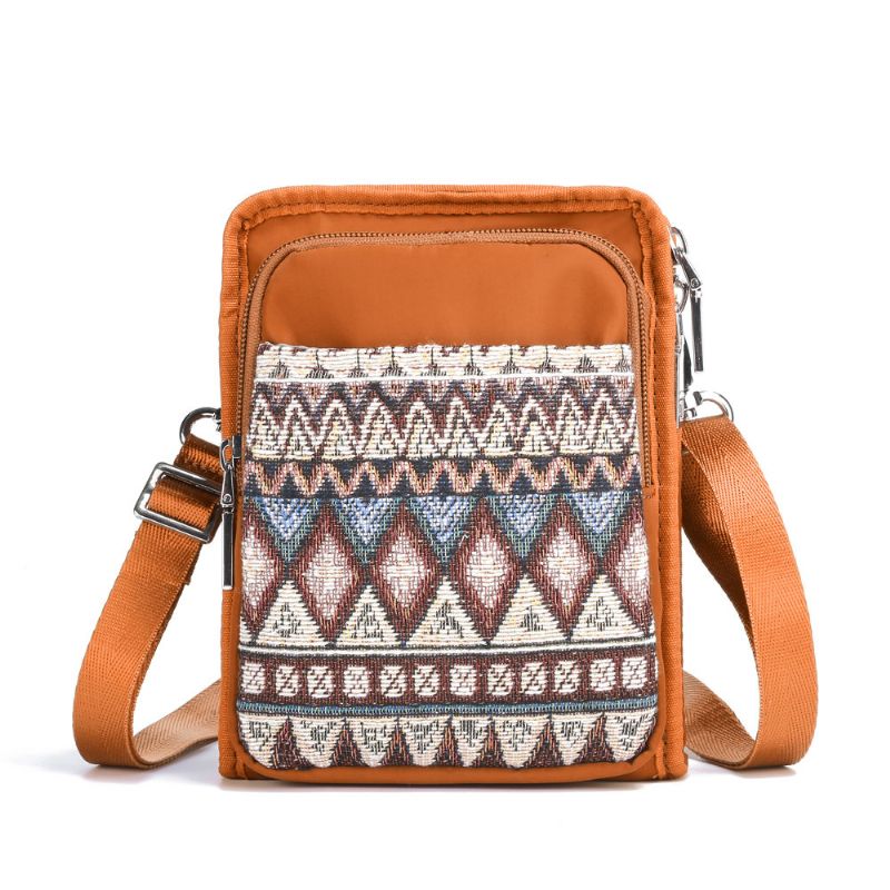 Brenice National Multi-pocket Bohemia Kortholder Mini Crossbody Vesker