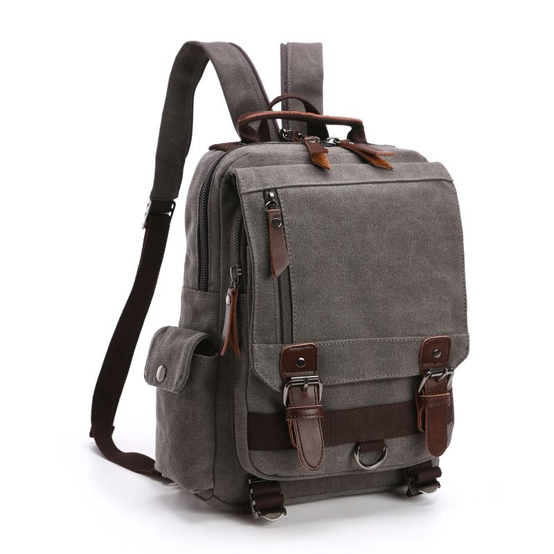 Canvas Outdoor Travel Messenger Chest Bag Ol Unisex Single Shoulder Backpack For Men