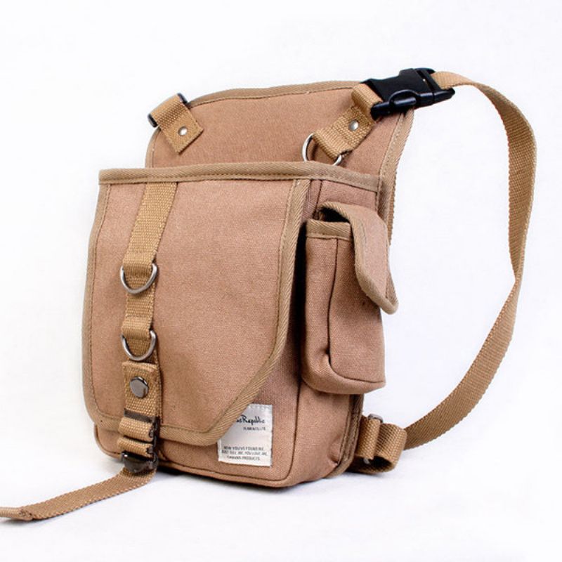 Canvas Ride Ben Bag Outdoor Crossbody Bag Multi Pocket Midjeveske For Menn