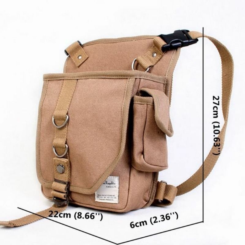 Canvas Ride Ben Bag Outdoor Crossbody Bag Multi Pocket Midjeveske For Menn