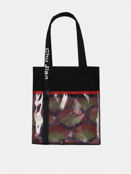 Canvas Transparent Shopping Bag Skulderveske Håndveske For Dame