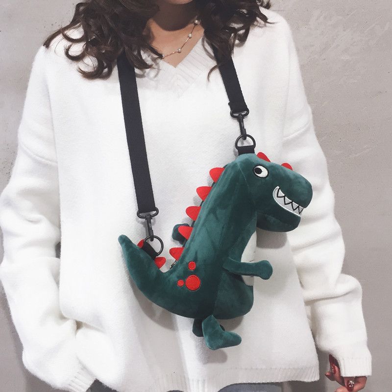 Cartoon Crossbody Bag Dinosaur Doll Skulderveske