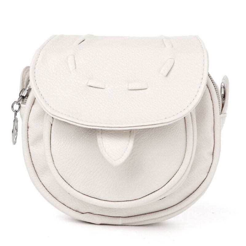 Casual Candy Color Crossbody-veske I Pu-skinn