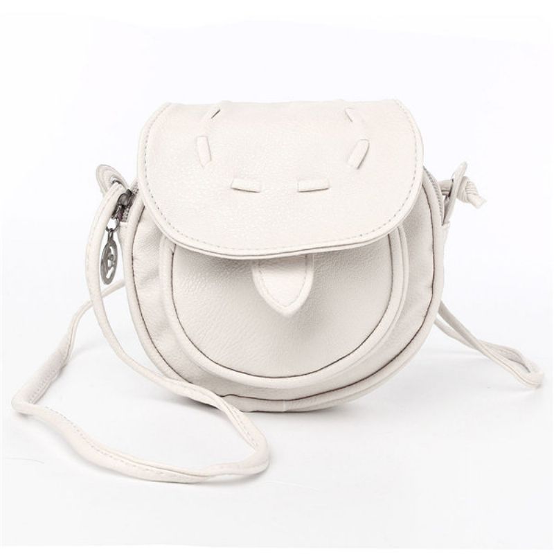 Casual Candy Color Crossbody-veske I Pu-skinn