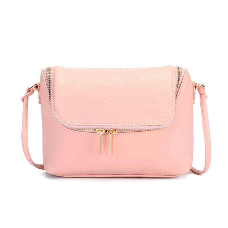 Casual Candy Color Pu-skinn 5.5 Tommers Telefonvesker Crossbody-veske Skuldervesker For Kvinner