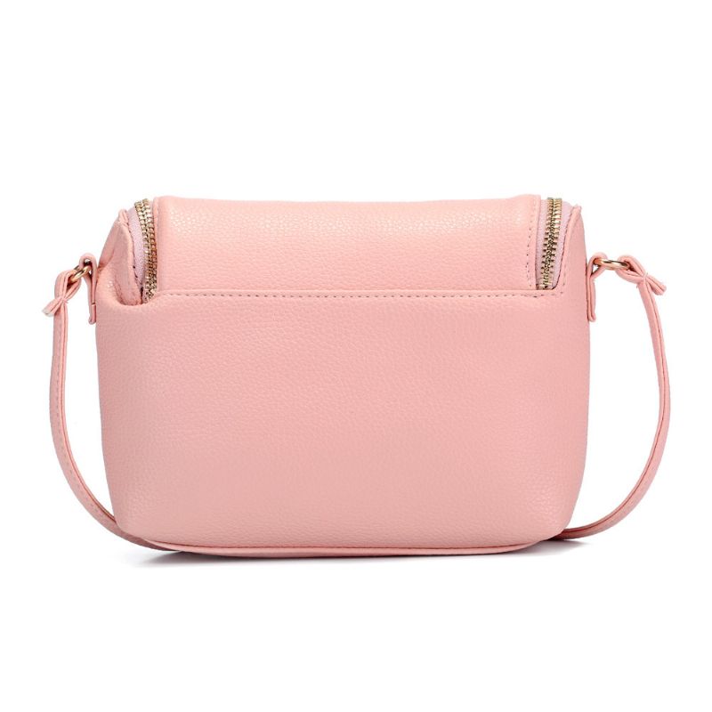 Casual Candy Color Pu-skinn 5.5 Tommers Telefonvesker Crossbody-veske Skuldervesker For Kvinner