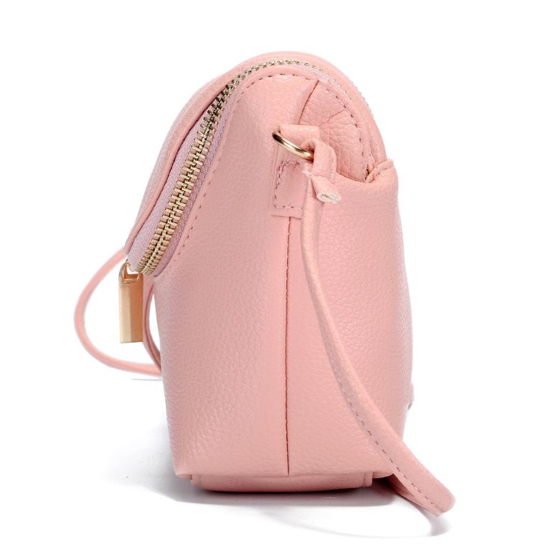 Casual Candy Color Pu-skinn 5.5 Tommers Telefonvesker Crossbody-veske Skuldervesker For Kvinner