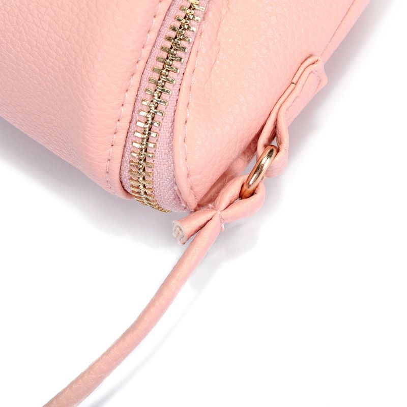 Casual Candy Color Pu-skinn 5.5 Tommers Telefonvesker Crossbody-veske Skuldervesker For Kvinner