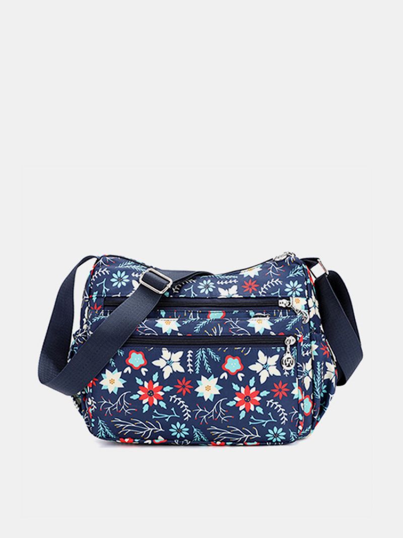 Dame Blomstermønster Vanntette Lette Skuldervesker Crossbody-vesker