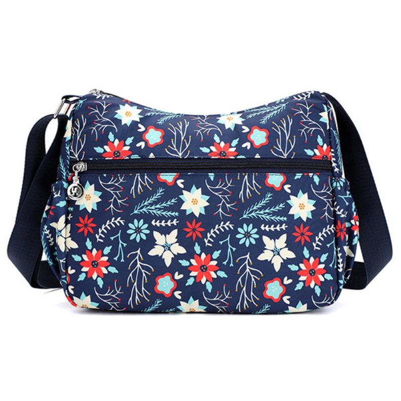 Dame Blomstermønster Vanntette Lette Skuldervesker Crossbody-vesker