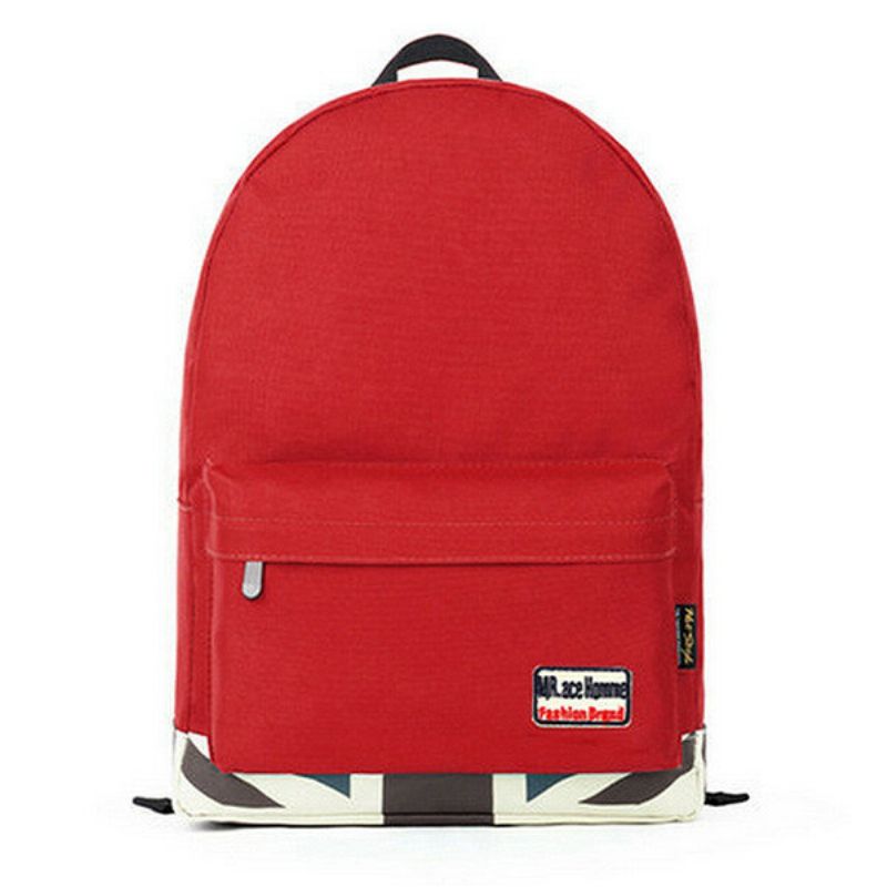 Dame Candy Color College Style Canvas Ryggsekk