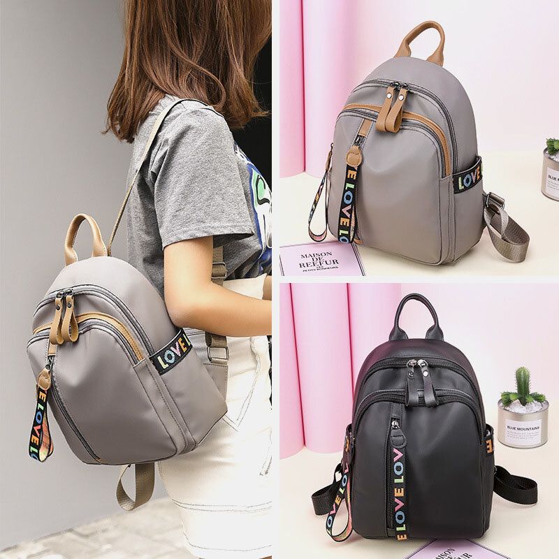 Dame Casual Patchwork Bag Anti-tyveri Ryggsekk