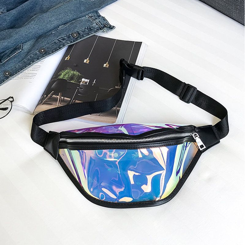 Dame Clear Transparent Waist Pack Pvc Fanny Belte Bum Bags