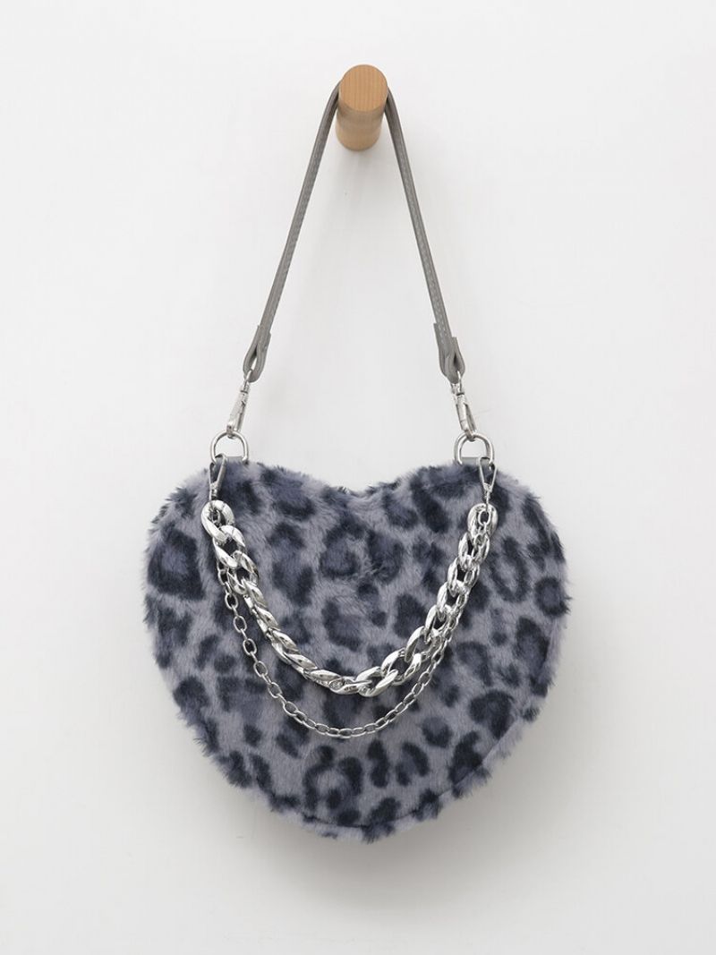 Dame Dacron Casual Leopard Chain Crossbody Bag Håndveske