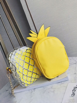 Dame Godteri Farge Transparent Ananas Bag Søt Søt Crossbody Vesker