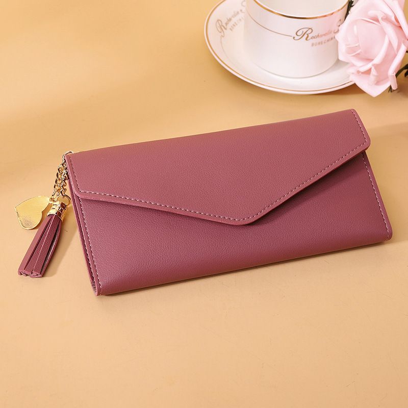 Dame Lommebok Lang Mote Dusk Anheng Kortholder Enkel Clutch Kvinner