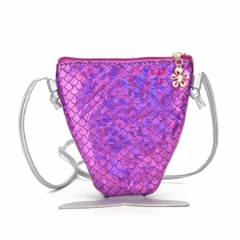 Dame Paljetter Mermaid Laser Crossbody Bag