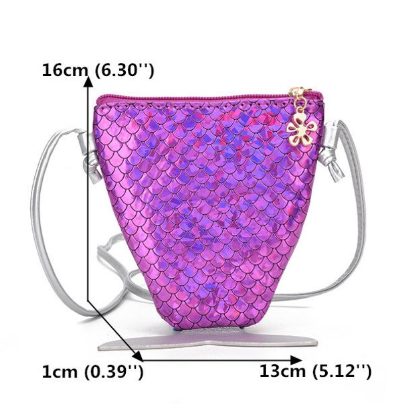 Dame Paljetter Mermaid Laser Crossbody Bag