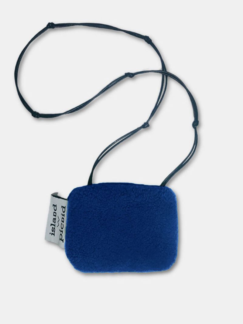 Dame Plysj Brief Solid Color Mini Crossbody Bag Skulderveske