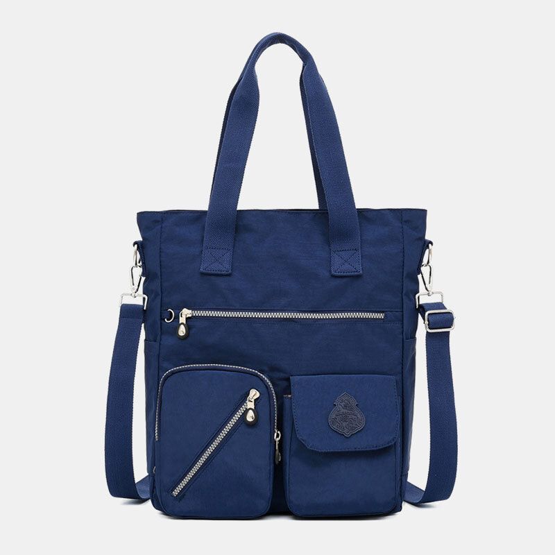 Dame Solid Nylon Vanntett Crossbody Bag Med Stor Kapasitet