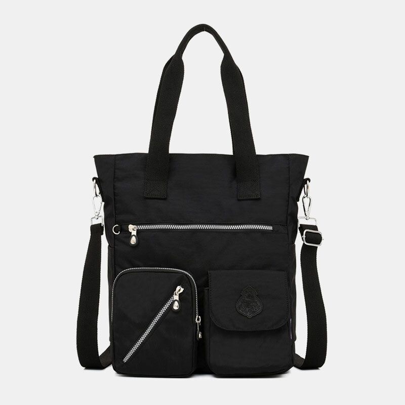 Dame Solid Nylon Vanntett Crossbody Bag Med Stor Kapasitet