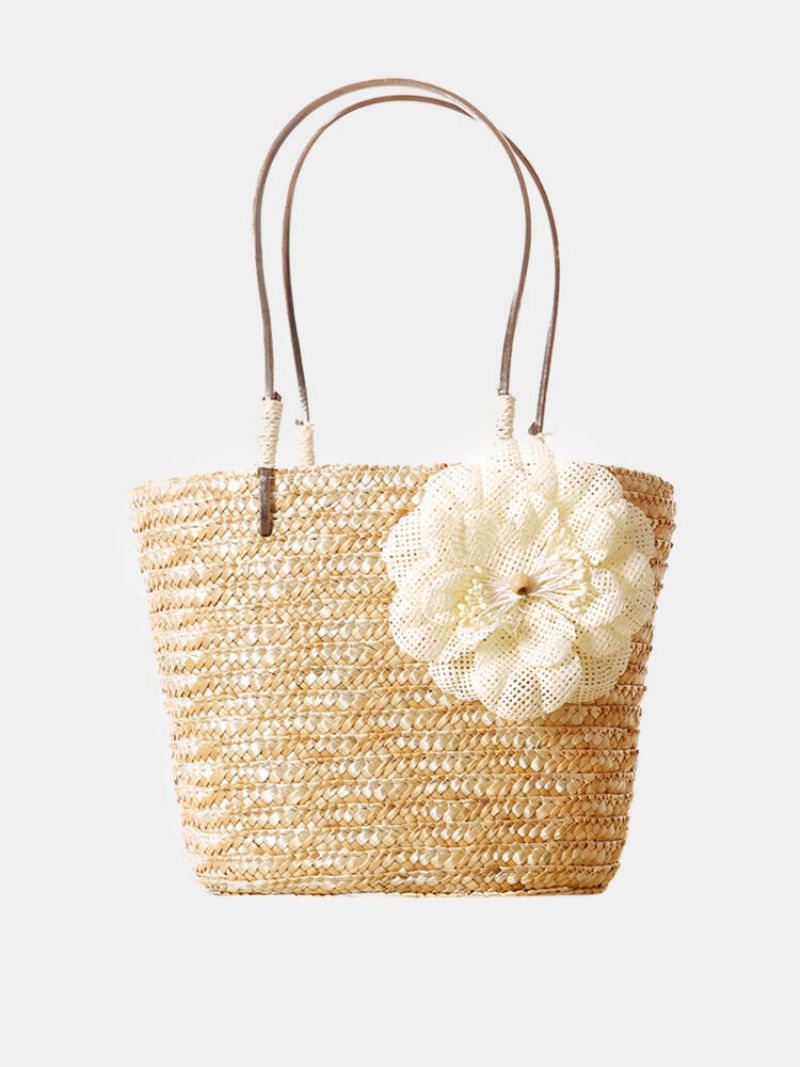 Dame Stråblomst Designer Håndveske Vocation Beach Bag