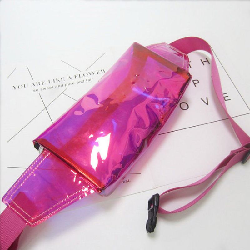 Dame Transparent Pvc Beach Bag Outdoor Fanny Bag Laser Chest Bag