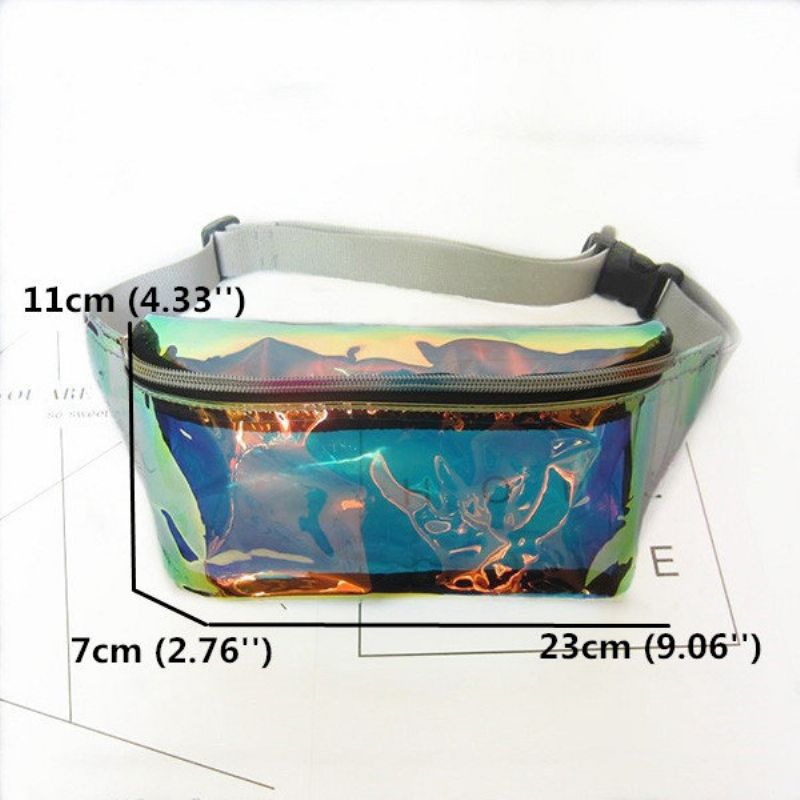 Dame Transparent Pvc Beach Bag Outdoor Fanny Bag Laser Chest Bag