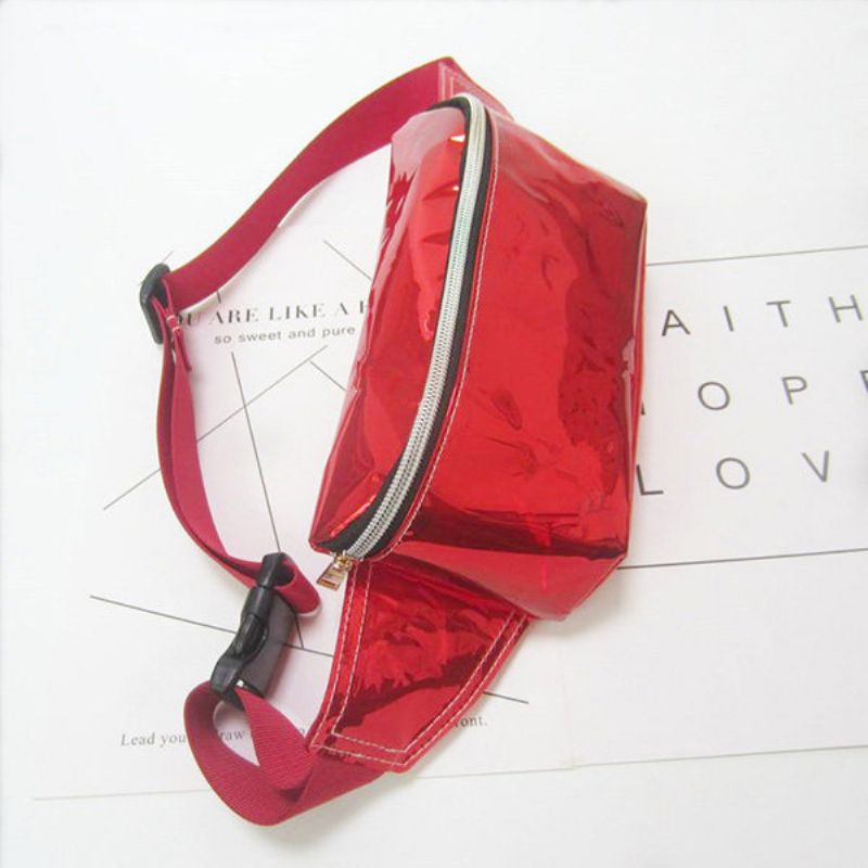 Dame Transparent Pvc Beach Bag Outdoor Fanny Bag Laser Chest Bag