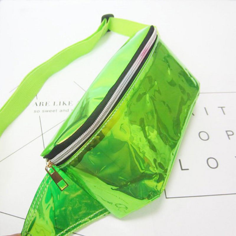 Dame Transparent Pvc Beach Bag Outdoor Fanny Bag Laser Chest Bag