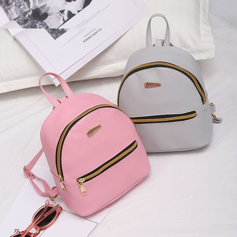 Dameryggsekk Candy Color Solid Preppy Chic Mini Bag