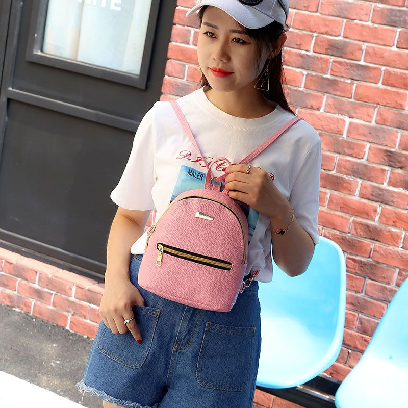 Dameryggsekk Candy Color Solid Preppy Chic Mini Bag