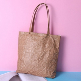 Designer Crumple Kraft Paper Stilig Håndveske Uformelle Bokvesker