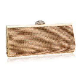 Diamond-besatt Kveldsveske Europeiske Og Amerikanske Damebankett Veske Polyester Dress Clutch