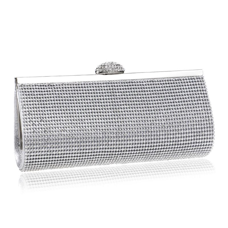 Diamond-besatt Kveldsveske Europeiske Og Amerikanske Damebankett Veske Polyester Dress Clutch