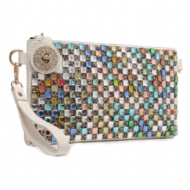 Diamond Eksplosiv Clutch Farge Middag Skulder Messenger Bag Kvinnelig Kjede Bag