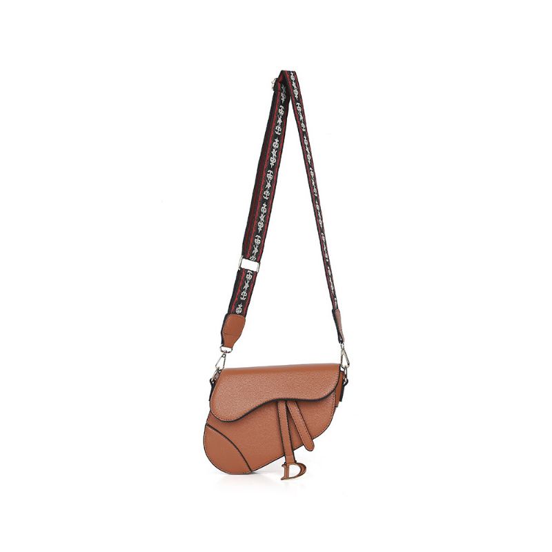 Eksklusiv Veske Cross-body Vestlig Stil Bredbåndsmote No Match2020 Ny Vår Og Sommer Tidevann Super Hot Net Red Sadel Bag