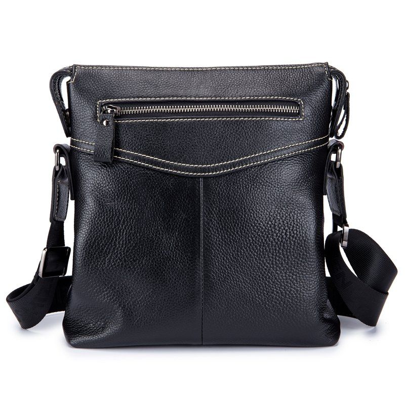 Ekte Skinn Business Menn Skulderveske Crossbody Bag