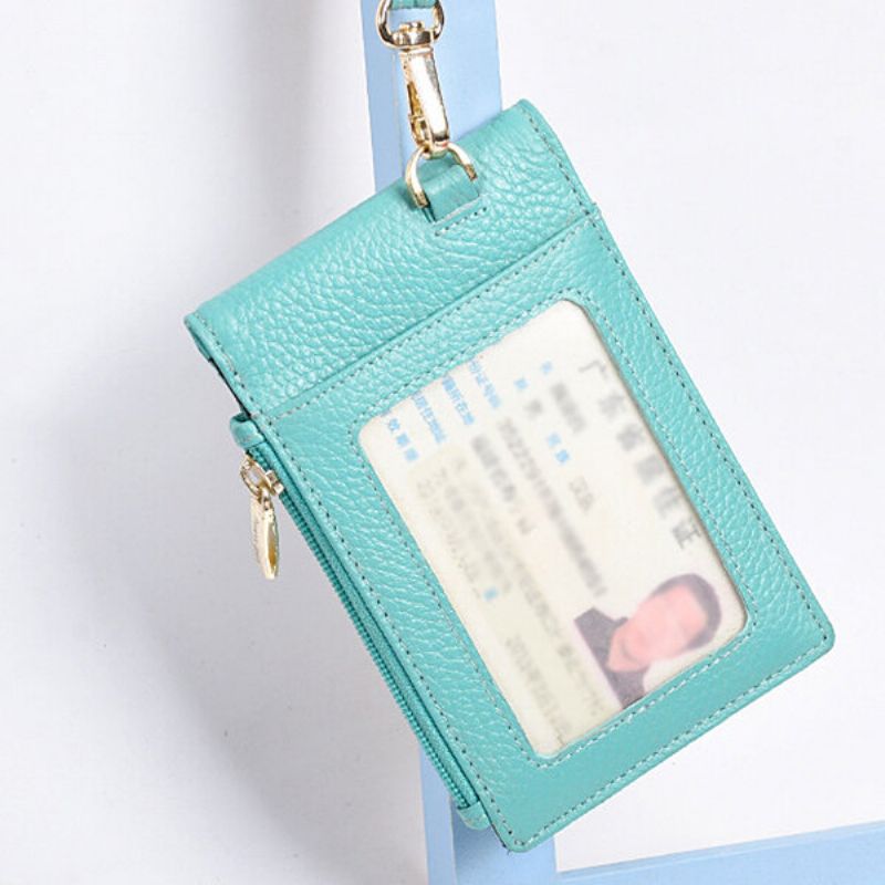 Ekte Skinn Candy Color Card Holder Hang Bags