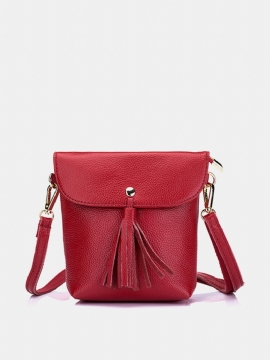 Ekte Skinn Dusk Bucket Bag 5.5 Tommer Crossbody Bag