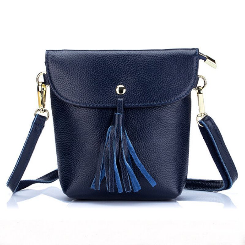 Ekte Skinn Dusk Bucket Bag 5.5 Tommer Crossbody Bag