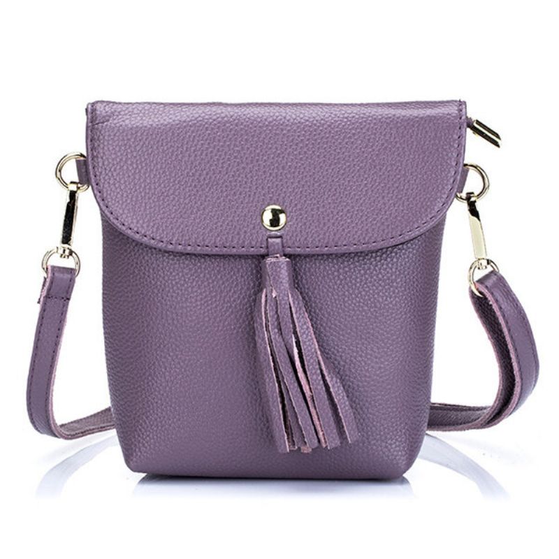 Ekte Skinn Dusk Bucket Bag 5.5 Tommer Crossbody Bag