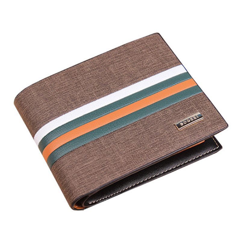 Ekte Skinn Med Pu Bifold Lommebok 11 Kortspor Casual Card Pack Veske For Menn