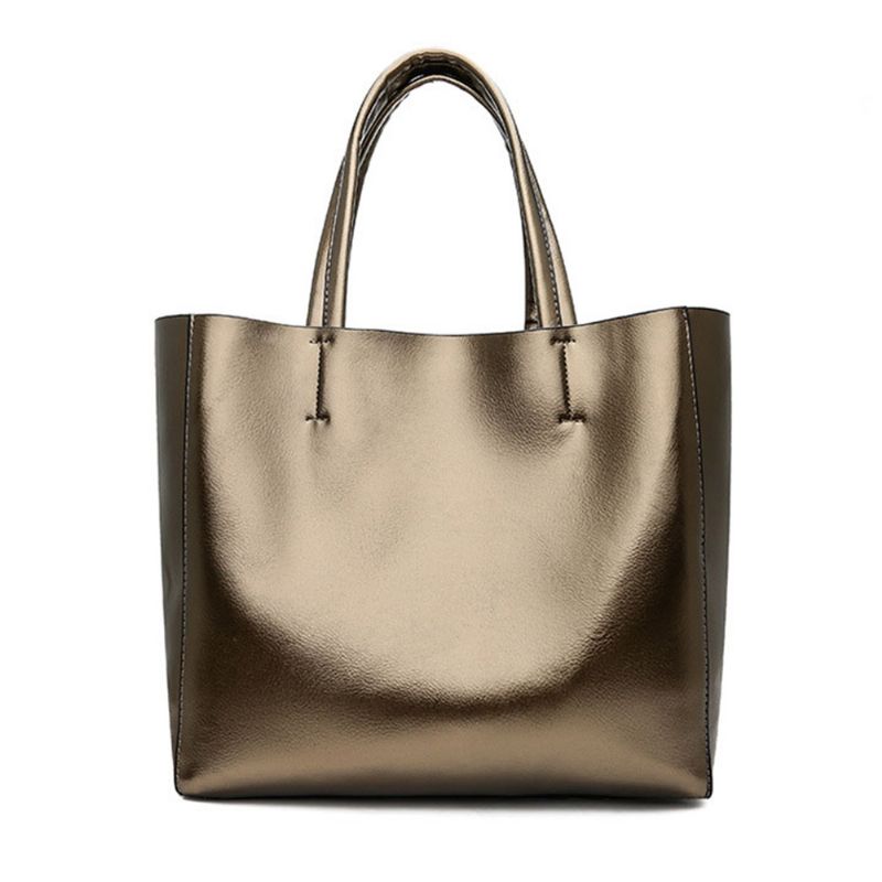 Elegant Tote Bag Skulderveske Retro Pu-skinn Mote Litchi Grain Stor Størrelse Clutchvesker 2023 Motehåndveske Med Veske