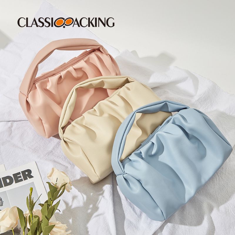 Enkel Cloud Bag Ins Tekstur Ensfarge Dame Handbag Trend All-match Hand Bag Kosmetisk Veske