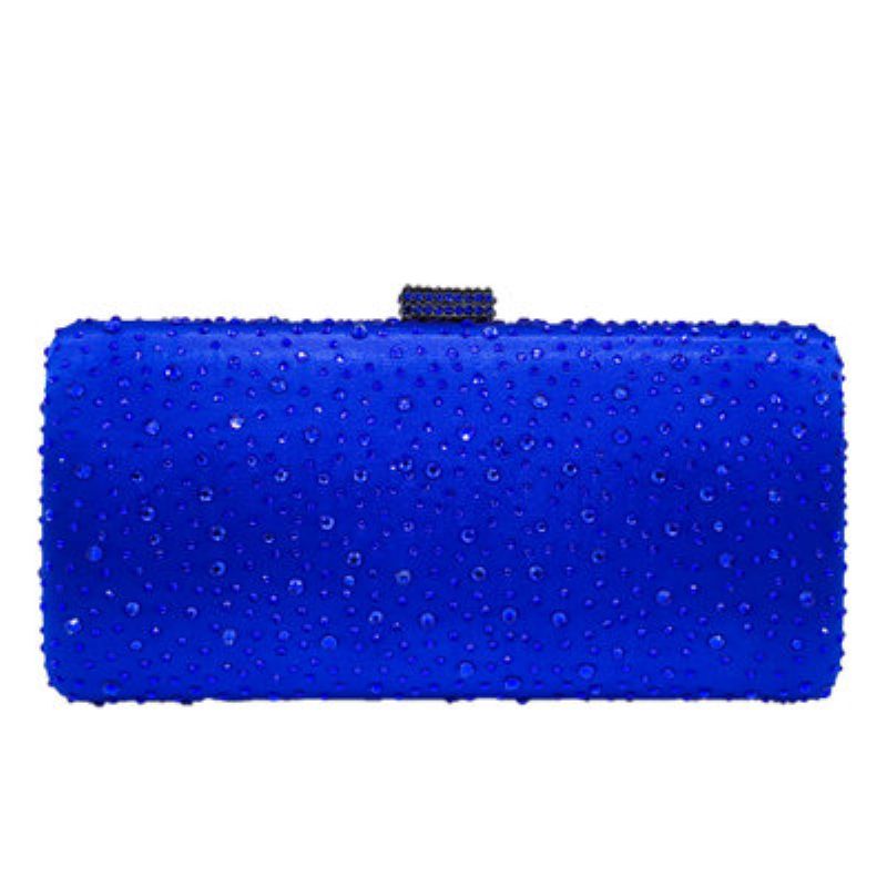 Evening Bag Pure Color Bag Horisontal Style Firkantet Hot Diamond Bag Middagspose Kjede Bag For Damer Moq 1 Stk