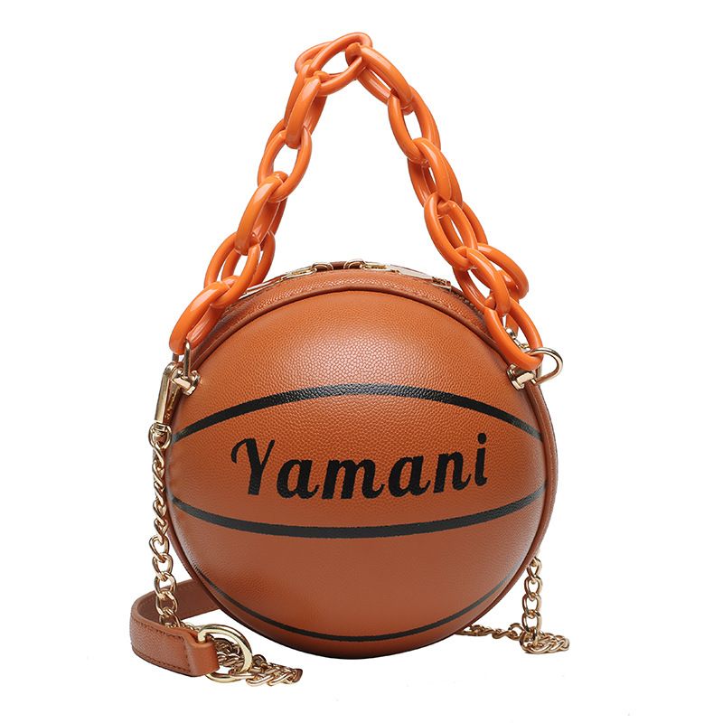 Fotball Liten Rund Veske 2023 Unik Populær Mote Jente Kjede Crossbody Basketball Bag Kvinne