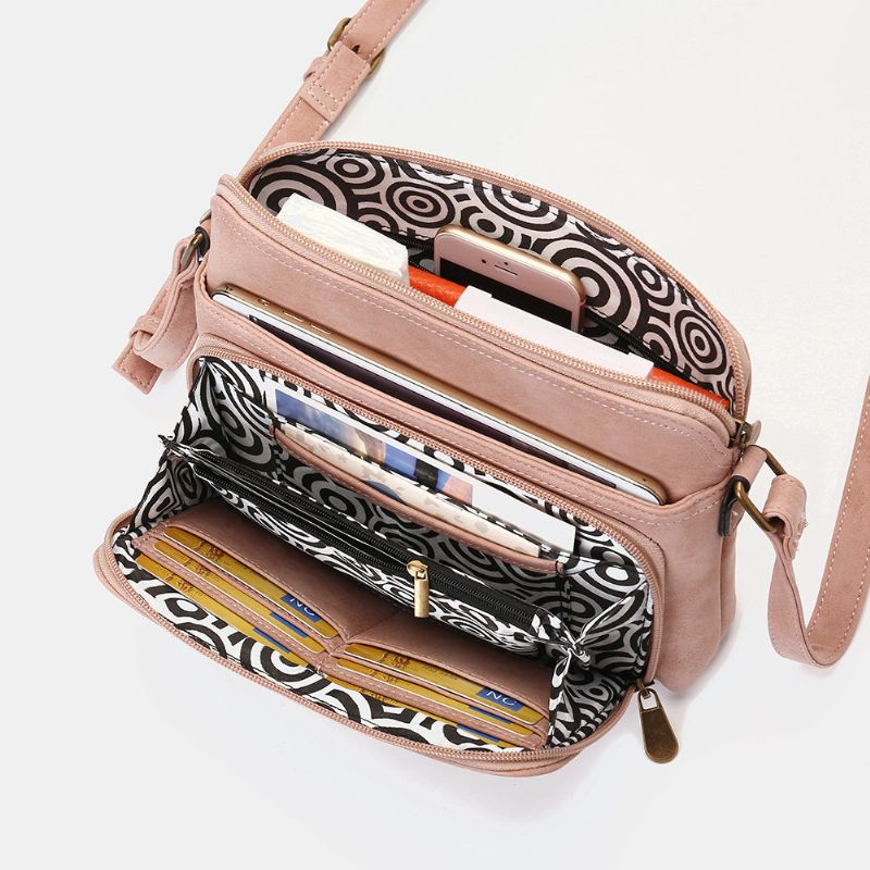 Hollow Out Lett Solid Flower Design Crossbody Bag